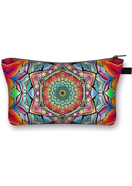 SHZBMANDALA10 Tarzı Gül Leopar Dudaklar Kozmetik Durumda Kadın Moda Makyaj Çantası Bayanlar Tuvalet Çantası Ruj Organizatör Fermuar Kılıfı Kadın Makyaj Çantaları (Yurt Dışından)