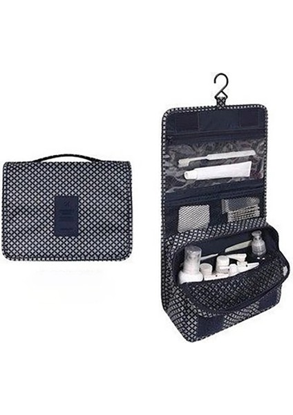 Mavi Pentagram Stili Kadın Seyahat Banyo Makyaj Çantası Bayanlar Su Geçirmez Asılı Kozmetik Çantaları Kadın Fermuar Necessaire Tuvalet Çantası Seyahat Organizatör (Yurt Dışından)