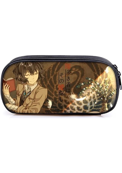 DQBBBUNGOSTRY10 Stili Anime Bungou Sokak Köpekleri Kozmetik Kılıfları Erkek Kız Karikatür Kalemlik Okul Çantası Dazai Osamu Chuya Nakahara Bungo Sokak Köpek Çantası (Yurt Dışından)