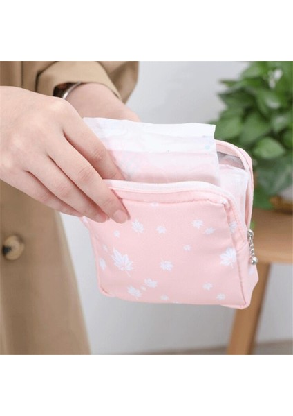 Gri Ekose Tarzı Kadınlar Küçük Kozmetik Çantası Seti Fermuarlı Kızlar Mini Hijyenik Peçeteler Makyaj Ruj Çantaları Seyahat Kulaklık Sikke Organizatör Kese Çanta (Yurt Dışından) indirimleri