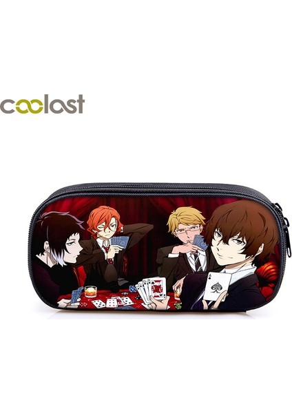 DQBBBUNGOSTRAY33 Stili Anime Bungou Sokak Köpekleri Kozmetik Kılıfları Erkek Kız Karikatür Kalemlik Okul Çantası Dazai Osamu Chuya Nakahara Bungo Sokak Köpek Çantası (Yurt Dışından) fiyatları