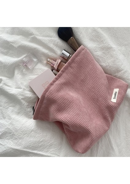 Pembe Stil Büyük Kadın Leopar Kozmetik Çantası Tuval Su Geçirmez Fermuar Makyaj Çantası Seyahat Yıkama Makyaj Organizatör Güzellik Çantası (Yurt Dışından)