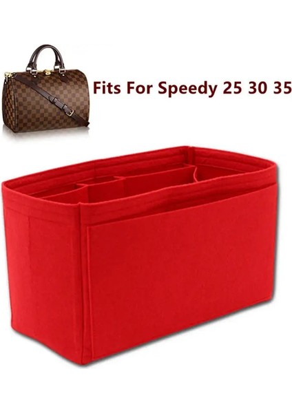 Pembe Tarzı Hızlı30 Speedy Keçe Kumaş Eklemek Için Çanta Organizatör Makyaj Çanta Organizatör Seyahat Iç Taşınabilir Kozmetik Çantaları Organizatör (Yurt Dışından) modelleri