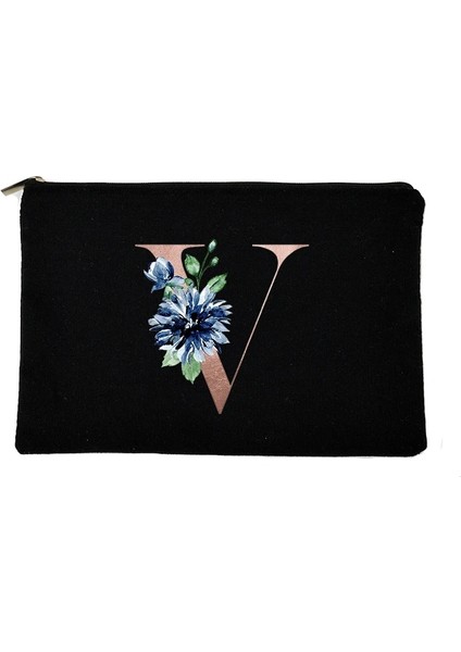 W05464-TBBK-D Stili Mektup Baskı Kadın Kozmetik Çantası Nedime Makyaj Çantası Güzellik Tuvalet Organizatör Yıkama Saklama Kılıfı Düğün Parti Gelin Hediyeleri (Yurt Dışından)