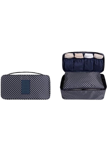 Lacivert Yıldız Stili Ruputın Yeni Seyahat Sutyen Çantası Iç Çamaşırı Organizatör Çantası Kozmetik Günlük Tuvalet Saklama Çantası Kadın Yüksek Li Yıkama Çantası Çantası (Yurt Dışından)