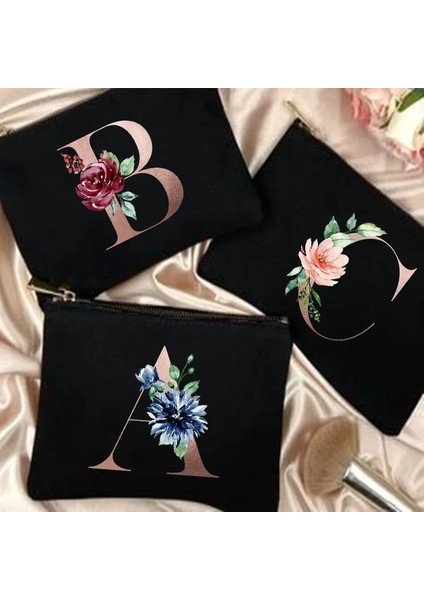 W05464-TBBK-D Stili Mektup Baskı Kadın Kozmetik Çantası Nedime Makyaj Çantası Güzellik Tuvalet Organizatör Yıkama Saklama Kılıfı Düğün Parti Gelin Hediyeleri (Yurt Dışından) fiyatları