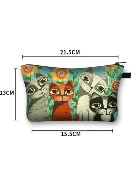 SHZBMAOT23 Tarzı Sevimli Kedi Baskı Kozmetik Çantası Kadın Makyaj Çantaları Karikatür Yavru Kozmetik Çantaları Bayanlar Seyahat Saklama Çantası Kızlar Makyaj Organizatörleri (Yurt Dışından) indirimleri