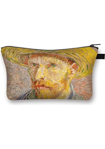 SHZBVANGOC08CW Stili Van Gogh Tarafından Yağlıboya Kozmetik Durumda Ayçiçeği Yıldızlı Gece Kadın Makyaj Çantası Çanta Kız Güzellik Tuvalet Çantaları Küçük Çanta (Yurt Dışından)