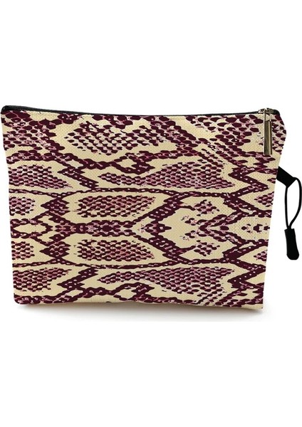 Desen 14 Stili 22X13CM Suya Dayanıklı Makyaj Çantası Zebra Şerit Kahverengi Pembe Leopar Baskı Keten Kozmetik Çantası Organizatör Çantası Kadın Güzellik Çantası Seyahat Çantaları (Yurt Dışından)