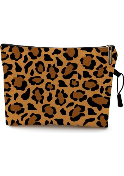Desen 14 Stili 22X13CM Suya Dayanıklı Makyaj Çantası Zebra Şerit Kahverengi Pembe Leopar Baskı Keten Kozmetik Çantası Organizatör Çantası Kadın Güzellik Çantası Seyahat Çantaları (Yurt Dışından) fırsatları
