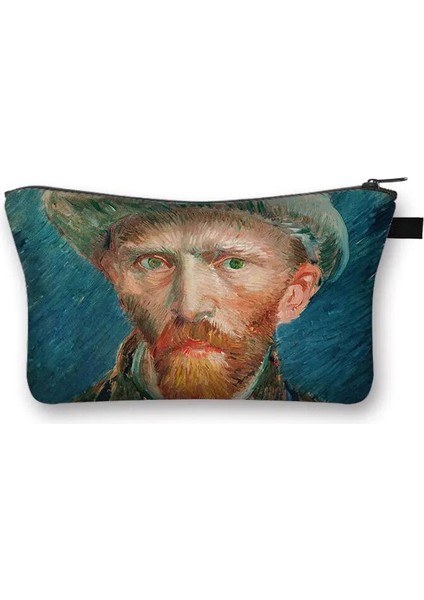 SHZBVANGOC10CW Stili Van Gogh Tarafından Yağlıboya Kozmetik Durumda Ayçiçeği Yıldızlı Gece Kadın Makyaj Çantası Çanta Kız Güzellik Tuvalet Çantaları Küçük Çanta (Yurt Dışından)