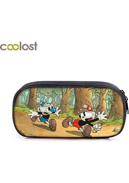 QBBCUPHEAD19 Stili Karikatür Cuphead Mughead Baskı Kozmetik Kılıfları Erkek Kız Kalem Çantası Okul Çantası Genç Makyaj Çantası Çocuklar Kalem Kutusu Hediye (Yurt Dışından) fiyatları