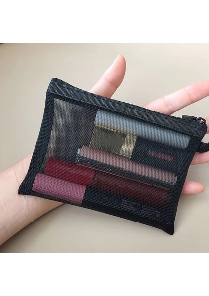 L 29X19CM Stili Ortable Örgü Makyaj Tutucu Çanta Durumda Siyah Kadın Kızlar Örgü Kozmetik Çanta Fırçalar Araçları Ruj Kılıfı Kız Güzellik Çantası (Yurt Dışından) modelleri