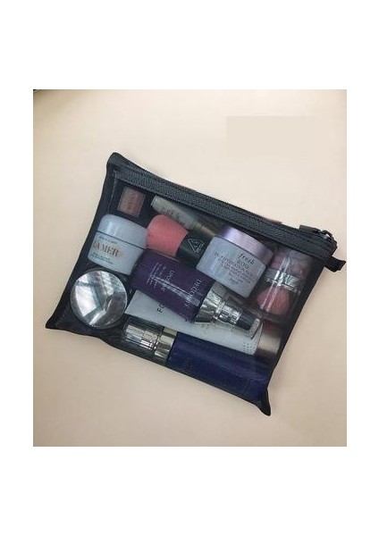 B Orta 18X14CM Stili Kadınlar Için Basit Moda Örgü Kozmetik Çantası Set Makyaj Çantası Ruj Çanta Seyahat Organizatör Makyaj Organizatör Kozmetik Kılıfı (Yurt Dışından) fırsatları