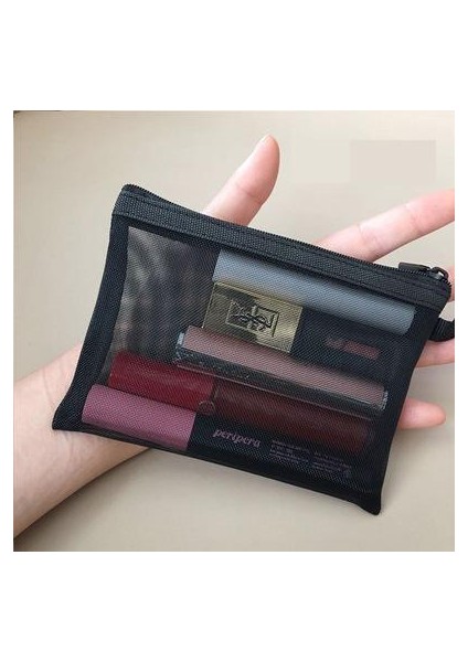 B Orta 18X14CM Stili Kadınlar Için Basit Moda Örgü Kozmetik Çantası Set Makyaj Çantası Ruj Çanta Seyahat Organizatör Makyaj Organizatör Kozmetik Kılıfı (Yurt Dışından) indirimleri