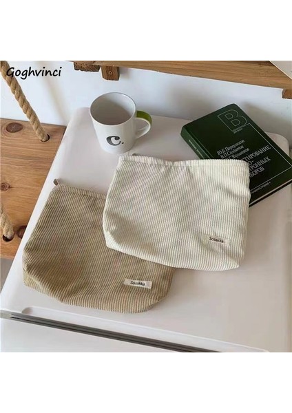 Açık Pembe Tarzı Kadife Taşınabilir Kozmetik Çantaları Kadın Fermuar Makyaj Çantası Retro Basit Yıkama Kılıfları Kadın Pratik Depolama Tuvalet Organizatör (Yurt Dışından) fiyatları