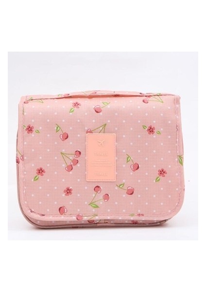 Pembe Şeftali Stili Naylon Kancalı Kozmetik Çantası Kadın Seyahat Tuvalet Saklama Çantası Yüksek Li Su Geçirmez Makyaj Çantası Bayanlar Makyaj Güzellik Çantası (Yurt Dışından)