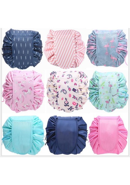 No.7 Tarzı Kadın Seyahat Sihirli Kılıfı Ipli Kozmetik Çantası Organizatör Tembel Makyaj Kılıfları Saklama Çantası Kiti Kutusu Araçları Tuvalet Güzellik Çantası (Yurt Dışından) fiyatları