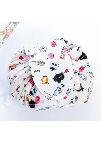 No.7 Tarzı Kadın Seyahat Sihirli Kılıfı Ipli Kozmetik Çantası Organizatör Tembel Makyaj Kılıfları Saklama Çantası Kiti Kutusu Araçları Tuvalet Güzellik Çantası (Yurt Dışından) fırsatları