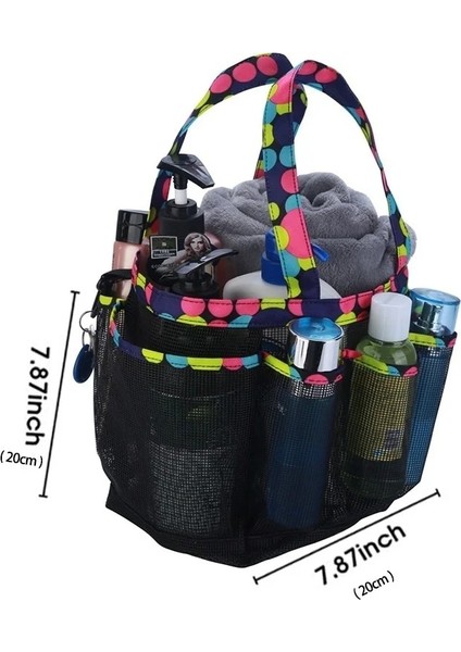 Siyah Stil Erkek Taşınabilir Örgü Duş Caddy Hızlı Kuru Kadın Tote Asılı Banyo Tuvalet Organizatör Çanta 7 Depolama Cepler Çift Kolları Coll (Yurt Dışından) fiyatları