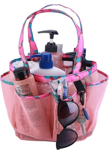 Siyah Stil Erkek Taşınabilir Örgü Duş Caddy Hızlı Kuru Kadın Tote Asılı Banyo Tuvalet Organizatör Çanta 7 Depolama Cepler Çift Kolları Coll (Yurt Dışından) fırsatları