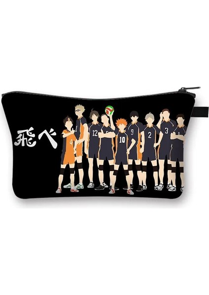 SHZBHKAIYUUCW02 Stili Voleybol Anime Haikyuu!! Kozmetik Çantası Oya Oya Oya Haikyuu Kadın Makyaj Çantası Shoyo Hinata Fly Yüksek Kız Makyaj Organizatör Çantaları (Yurt Dışından)