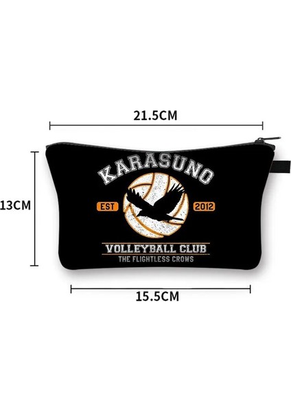 SHZBHKAIYUUCW02 Stili Voleybol Anime Haikyuu!! Kozmetik Çantası Oya Oya Oya Haikyuu Kadın Makyaj Çantası Shoyo Hinata Fly Yüksek Kız Makyaj Organizatör Çantaları (Yurt Dışından)