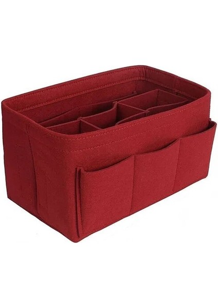 No.1 Tarzı 26X15X14CM Moda Kadın Çantası Kozmetik Çantaları ve Makyaj Organizatörü Çanta Için Keçe Takma Çanta Keçe Kumaş Iç Çanta Çeşitli Çantalara Uyar (Yurt Dışından)