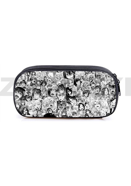 Ahegao1 Stili Moda 3D Baskı Ahegao Kalem Kutusu Çocuklar Anime Kawaii Makyaj Çantası Gençler Öğrenciler Hentai Senpai Kırtasiye Saklama Kutusu Çocuk Kılıfı (Yurt Dışından)