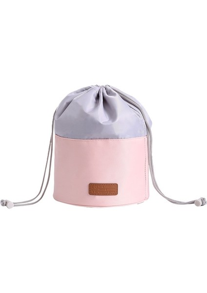 Pembe-Yeni Stil Purdored Yeni Ipli Kozmetik Çantası Su Geçirmez Varil Silindirik Makyaj Çantası Seyahat Tuvalet Çantası Güzellik Çantası Neceser (Yurt Dışından)