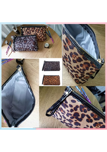 NO.1497527 Tarzı Tasarım Makyaj Çantaları Taşınabilir Kılıf Kozmetik Çantası Kadın Dantel Çanta Seyahat Kız Leopar Kış Çantası (Yurt Dışından) indirimleri