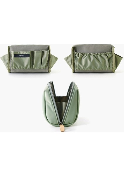 Yeşil Stil Küçük Ruj Çanta Kozmetik Su Geçirmez Naylon Fermuarlı Taşınabilir Makyaj Çantası Kadın Kozmetik Çantası Kosmetyczka Seyahat Makyaj Çantası (Yurt Dışından) fırsatları