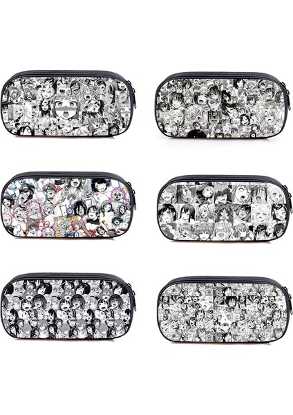 AHEGAO13 Stili Moda 3D Baskı Ahegao Kalem Kutusu Çocuklar Anime Kawaii Makyaj Çantası Gençler Öğrenciler Hentai Senpai Kırtasiye Saklama Kutusu Çocuk Kılıfı (Yurt Dışından)