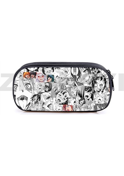 AHEGAO13 Stili Moda 3D Baskı Ahegao Kalem Kutusu Çocuklar Anime Kawaii Makyaj Çantası Gençler Öğrenciler Hentai Senpai Kırtasiye Saklama Kutusu Çocuk Kılıfı (Yurt Dışından)