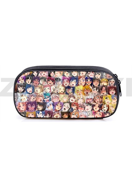 AHEGAO13 Stili Moda 3D Baskı Ahegao Kalem Kutusu Çocuklar Anime Kawaii Makyaj Çantası Gençler Öğrenciler Hentai Senpai Kırtasiye Saklama Kutusu Çocuk Kılıfı (Yurt Dışından)