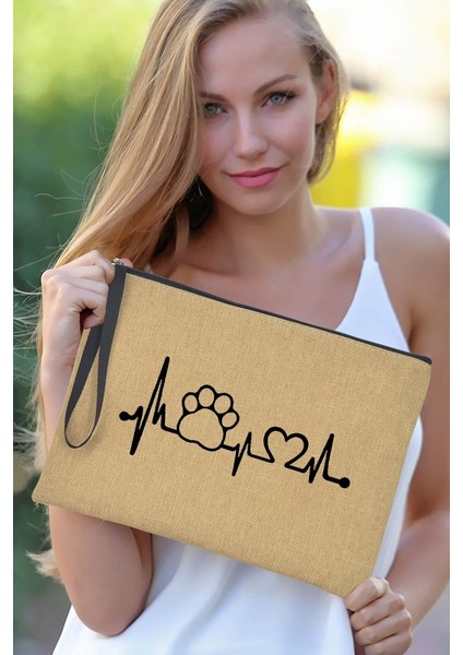 Q06234-A012BR-S Stili Basit Dachshund Aşk Moda Fermuar Kozmetik Çantası Köpek Anne Hayat Makyaj Tuvalet Çantası Ruj Maskara Organizatör Çanta Seyahat Çantası (Yurt Dışından) indirimleri