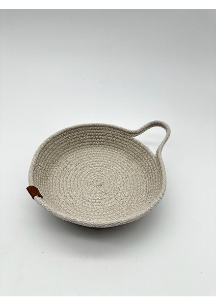 Jüt Tek Kulplu Organizer Ekru 21 cm