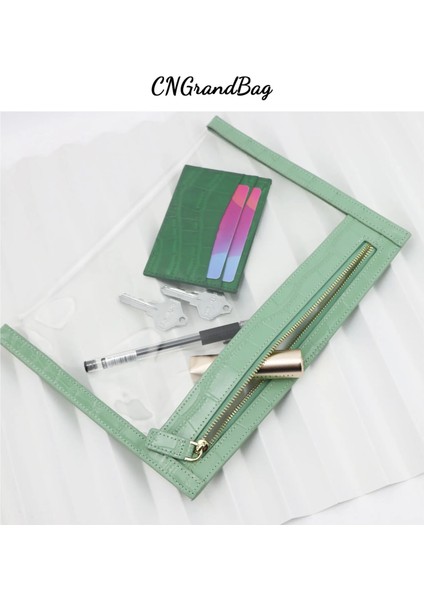 Saffiano Pembe 1 Stil 25.5X19CM Kişiselleştirilmiş Timsah Derisi Kadın Seyahat Makyaj Çantaları Temizle Tpu Seyahat Yıkama Çantası Küçük Pvc Kese Debriyaj Çantası (Yurt Dışından) fırsatları