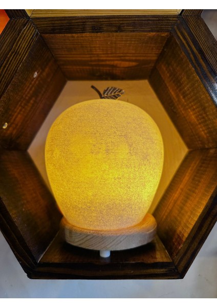 Elma Modeli Tuz Lamba / Tuz Lambası (Beyaz)