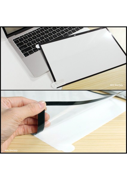 Ekran Koruyucu Laptop Macbook Pro 15inç A1707 A1990 ile Uyumlu Çerçeveli Anti Glare