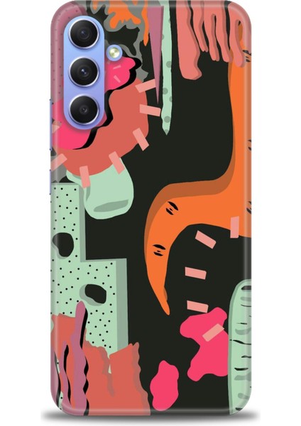 Samsung Galaxy S25 Kılıf Hd Baskılı - Turuncu Siyah