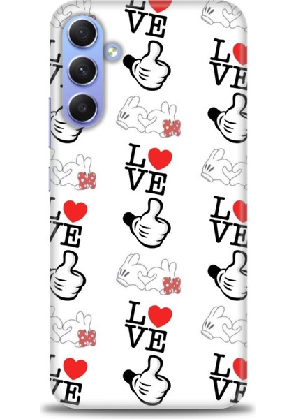 Samsung Galaxy A35 Kılıf Hd Baskılı - Love Mickey