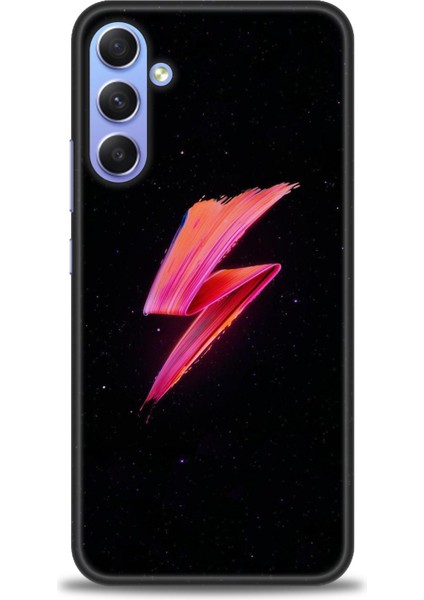 Samsung Galaxy S24 Plus Kılıf Hd Baskılı - Pembe Şimşek