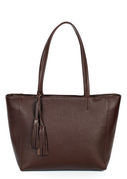 Süet Deri Püskül Detaylı Kullanışlı Kadın Omuz Çantası YC012016DDZ