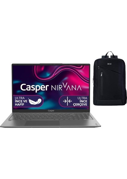 Nirvana X600.139H-BF00X-G-F Intel Core I7 11390H 16GB 512GB SSD Windows 11 Pro 15.6" Taşınabilir Bilgisayar + Boz Çanta