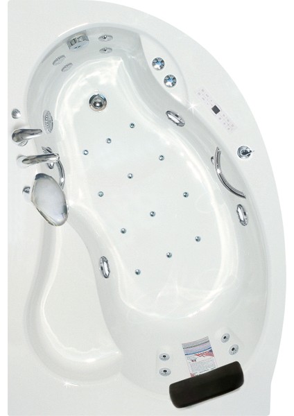 Gateway Oturmalı Yarı Oval Jakuzi 150x100x70, H:55 Comfort Hidromasaj Sistemli Küvet (Gövde + Metal Ayak + Ön Panel)