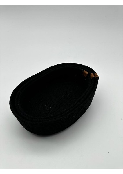 Jüt 3'lü Oval Organizer Siyah 29 cm