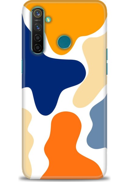 Realme 5 Pro Kılıf Hd Baskılı - Turuncu Lekeler