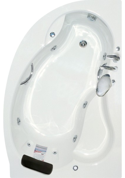 Queen Oturmalı Yarı Oval Jakuzi 150x100x70, h55 Bonus Hidromasaj Sistemli Küvet (Gövde + Metal ayak + Ön panel) fiyatları