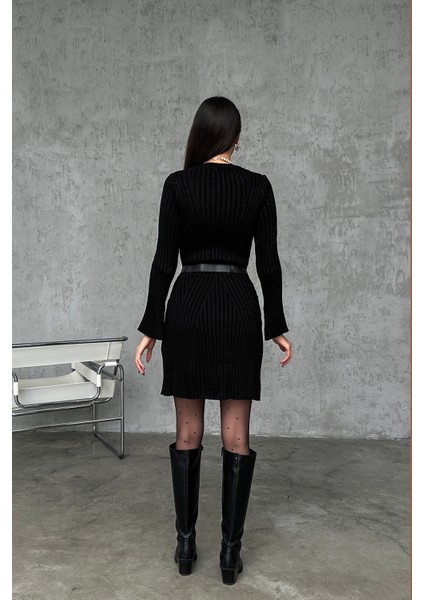 Standart Bedenli Fitilli Pamuklu Triko Süper Mini Elbise fırsatları